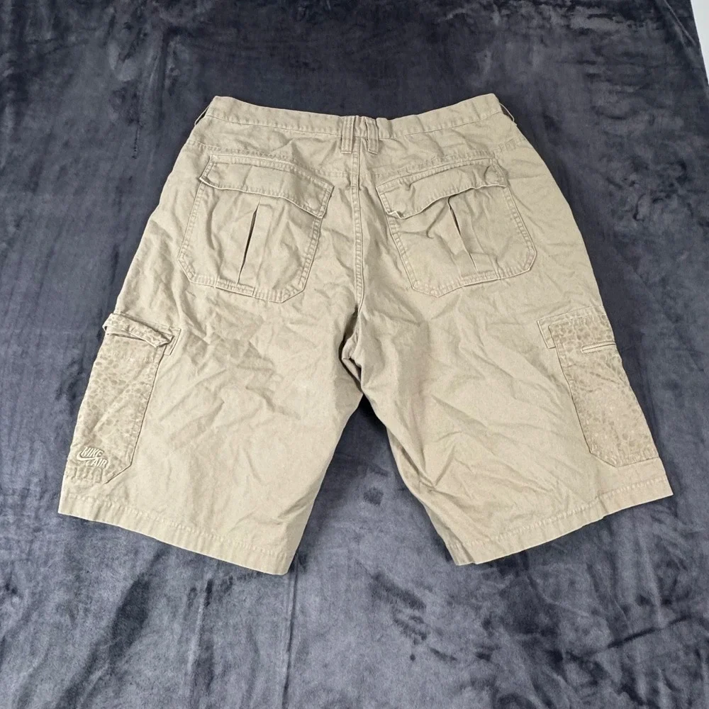 Nike Cargo Shorts Mens 38 Khaki Tan Nike Air Safari Print Canvas Outdoor